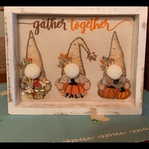 Gnomes - “Gather Together” Fall Sign